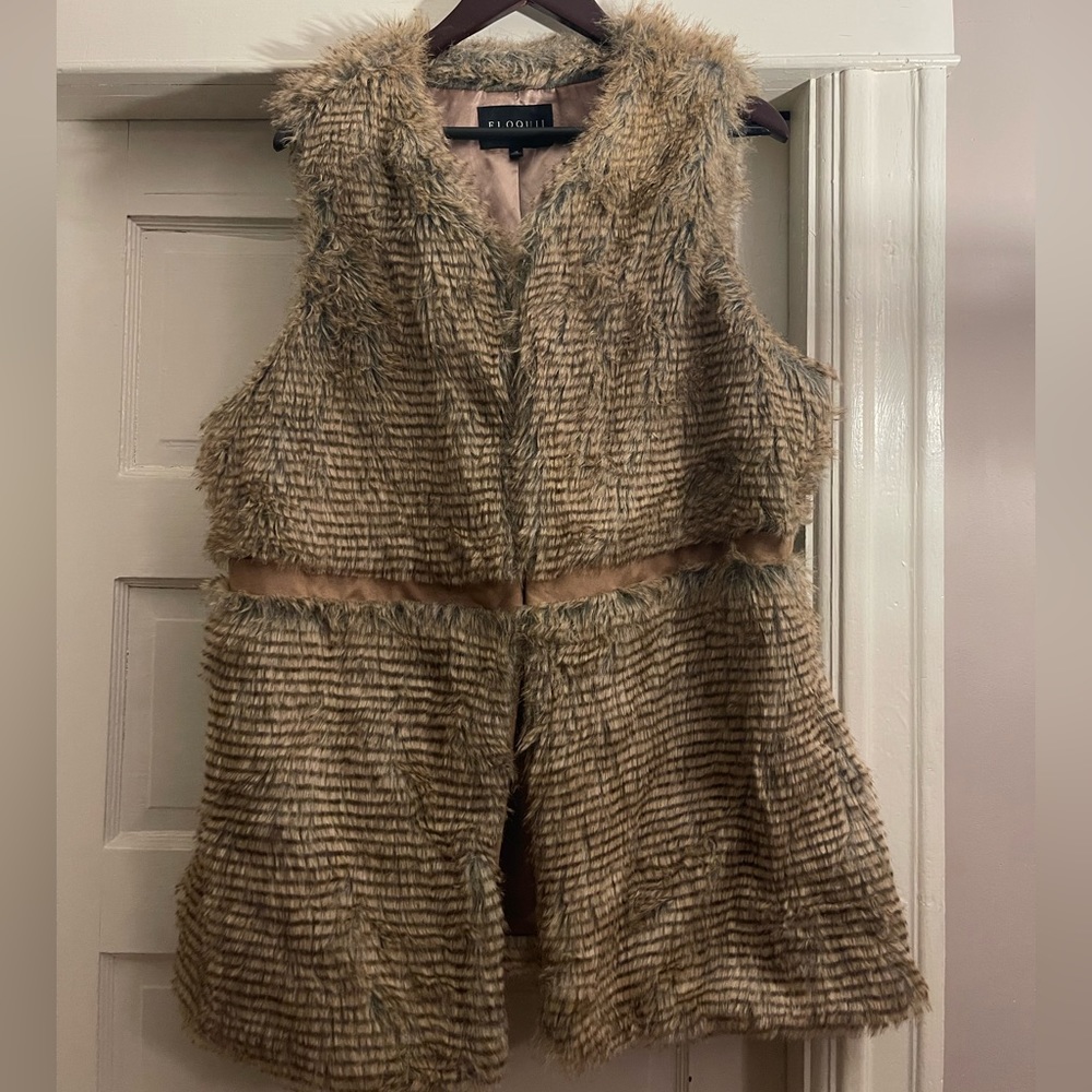Eloquii Faux Fur Vest